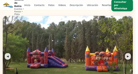 Vista previa del sitio web de La Casona de Bahía